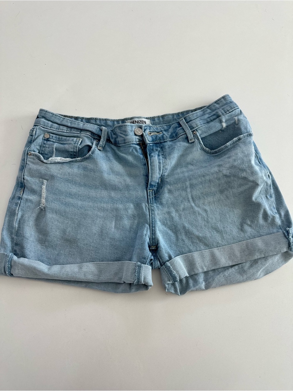 Denizen from Levi's Light Wash Denim Roll-Cuff Shorts